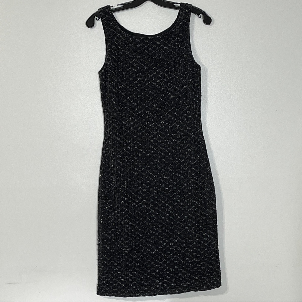 Andrea Polizzi for Rex Lester Silver/Black Glitter Party Dress